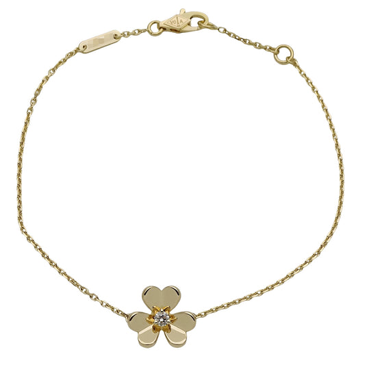 Van Cleef & Arpels ヴァンクリーフ＆アーペル フリヴォル ミニ ブレスレット 750YG イエローゴールド ダイヤモンド レディース 磨き済み 【中古】
