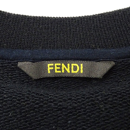 FENDI フェンディ 長袖Ｔシャツ ブラック シルバー コットン レディース メンズ 【中古】