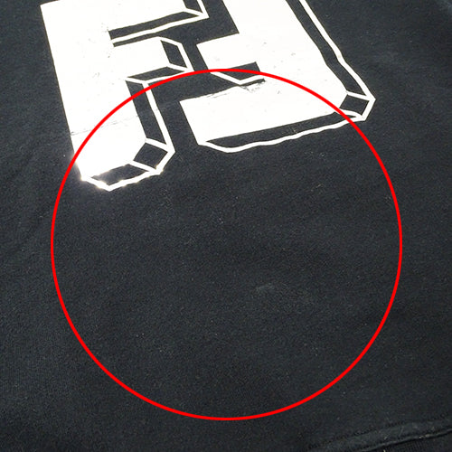 FENDI フェンディ 長袖Ｔシャツ ブラック シルバー コットン レディース メンズ 【中古】
