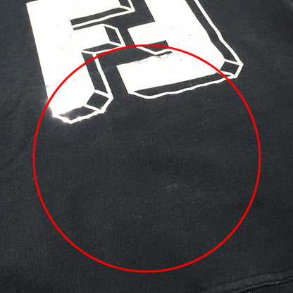 FENDI フェンディ 長袖Ｔシャツ ブラック シルバー コットン レディース メンズ 【中古】
