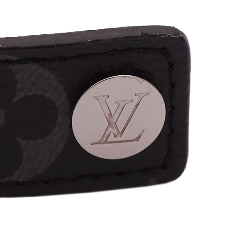 LOUIS VUITTON ルイ・ヴィトン ブラスレ・ホッケンハイム ブレスレット モノグラム・エクリプス メタル ブラック ブラック金具 19 メンズ M6295 【中古】