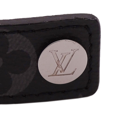 LOUIS VUITTON ルイ・ヴィトン ブラスレ・ホッケンハイム ブレスレット モノグラム・エクリプス メタル ブラック ブラック金具 19 メンズ M6295 【中古】
