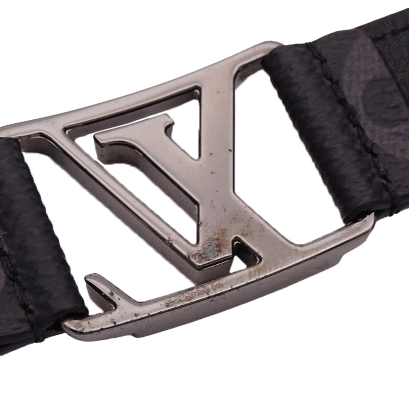 LOUIS VUITTON ルイ・ヴィトン ブラスレ・ホッケンハイム ブレスレット モノグラム・エクリプス メタル ブラック ブラック金具 19 メンズ M6295 【中古】