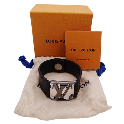 LOUIS VUITTON ルイ・ヴィトン ブラスレ・ホッケンハイム ブレスレット モノグラム・エクリプス メタル ブラック ブラック金具 19 メンズ M6295 【中古】