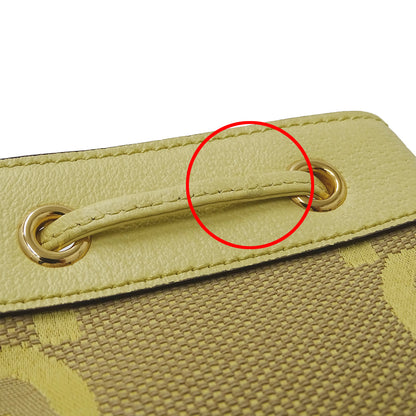 GUCCI グッチ ジャンボ GG ミニバケットバッグ ショルダーバッグ イエロー ベージュ 550620 GGキャンバス レディース 【中古】