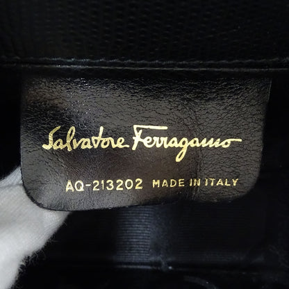 Ferragamo フェラガモ ショルダーバッグ ヴァラリボン ブラック レザー レディース 【中古】