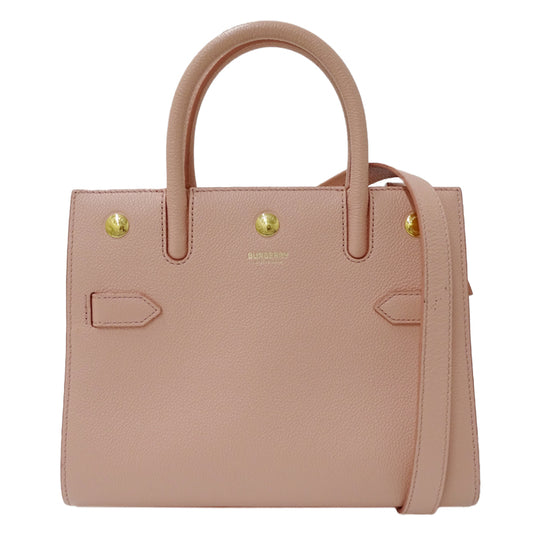 BURBERRY バーバリー 2wayバッグ ピンク レザー レディース 【中古】