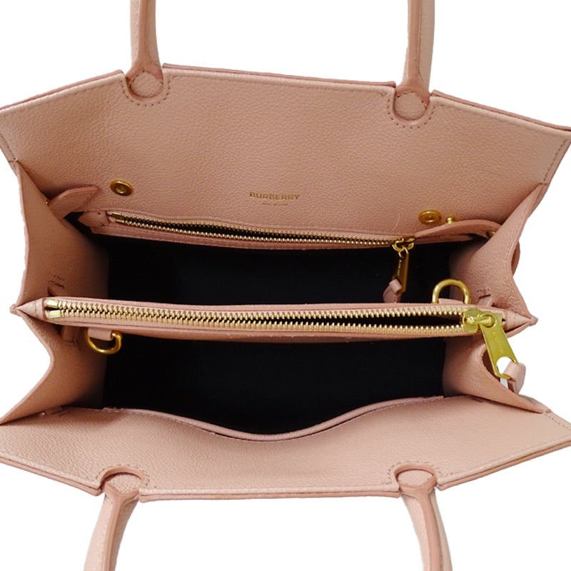 BURBERRY バーバリー 2wayバッグ ピンク レザー レディース 【中古】
