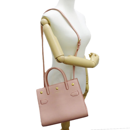 BURBERRY バーバリー 2wayバッグ ピンク レザー レディース 【中古】