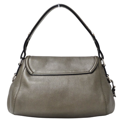GUCCI グッチ ショルダーバッグ ホースビット バンブー ブロンズ～メタリックグレー 240266 レザー レディース 【中古】