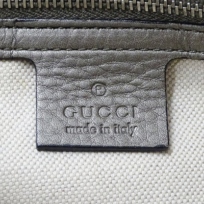 GUCCI グッチ ショルダーバッグ ホースビット バンブー ブロンズ～メタリックグレー 240266 レザー レディース 【中古】
