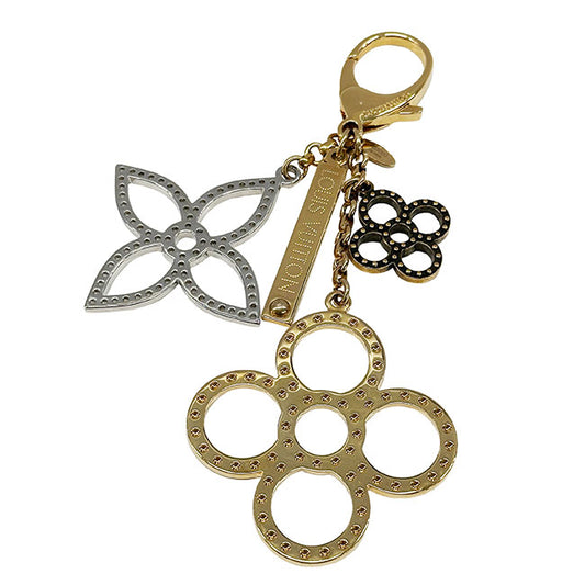 LOUIS VUITTON ルイ・ヴィトン ビジューサックタバージュ キーホルダー モノグラム GP ゴールド シルバー レディース メンズ M65090 【中古】