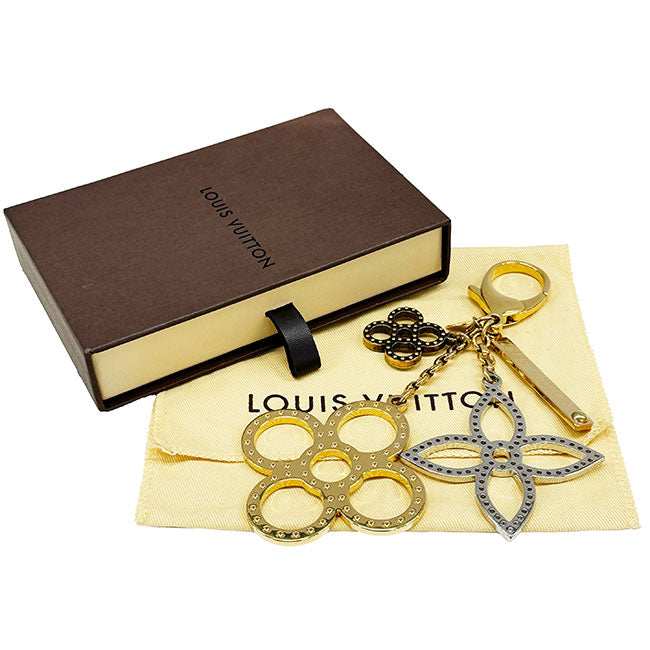 LOUIS VUITTON ルイ・ヴィトン ビジューサックタバージュ キーホルダー モノグラム GP ゴールド シルバー レディース メンズ M65090 【中古】