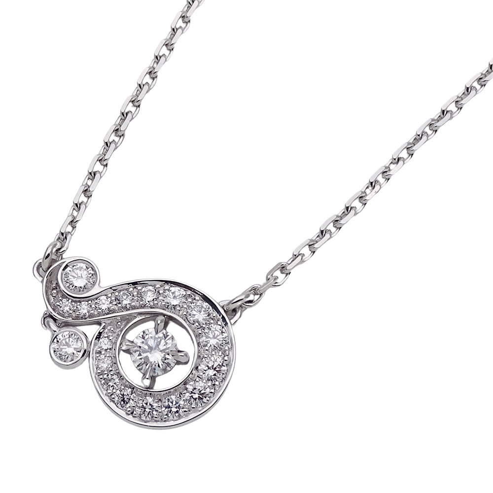 Van Cleef & Arpels ヴァンクリーフ＆アーペル ニドパラディ ネックレス 750WG ホワイトゴールド ダイヤモンド レディース 磨き済み 【中古】