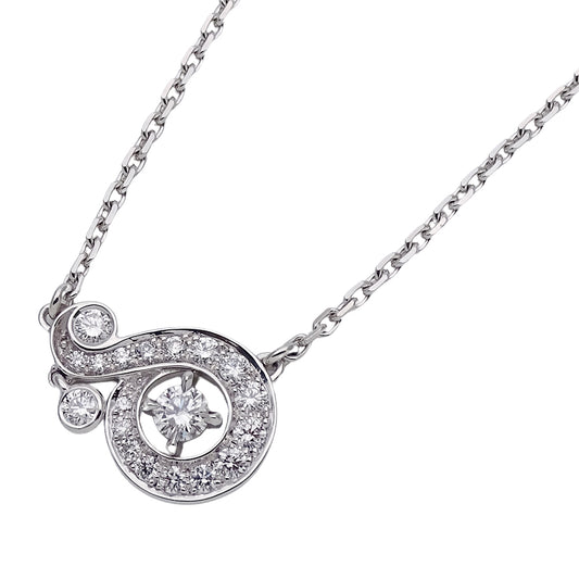 Van Cleef & Arpels ヴァンクリーフ＆アーペル ニドパラディ ネックレス 750WG ホワイトゴールド ダイヤモンド レディース 磨き済み 【中古】