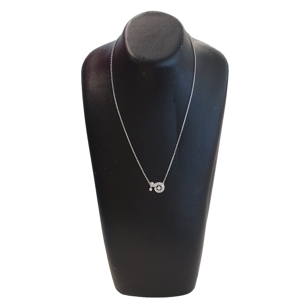 Van Cleef & Arpels ヴァンクリーフ＆アーペル ニドパラディ ネックレス 750WG ホワイトゴールド ダイヤモンド レディース 磨き済み 【中古】