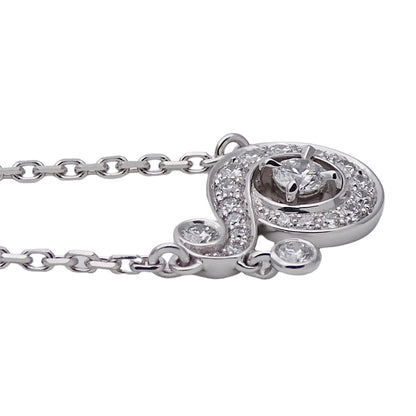 Van Cleef & Arpels ヴァンクリーフ＆アーペル ニドパラディ ネックレス 750WG ホワイトゴールド ダイヤモンド レディース 磨き済み 【中古】