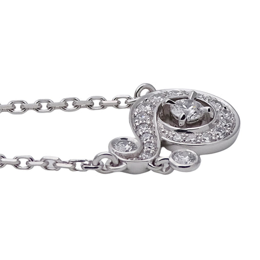 Van Cleef & Arpels ヴァンクリーフ＆アーペル ニドパラディ ネックレス 750WG ホワイトゴールド ダイヤモンド レディース 磨き済み 【中古】