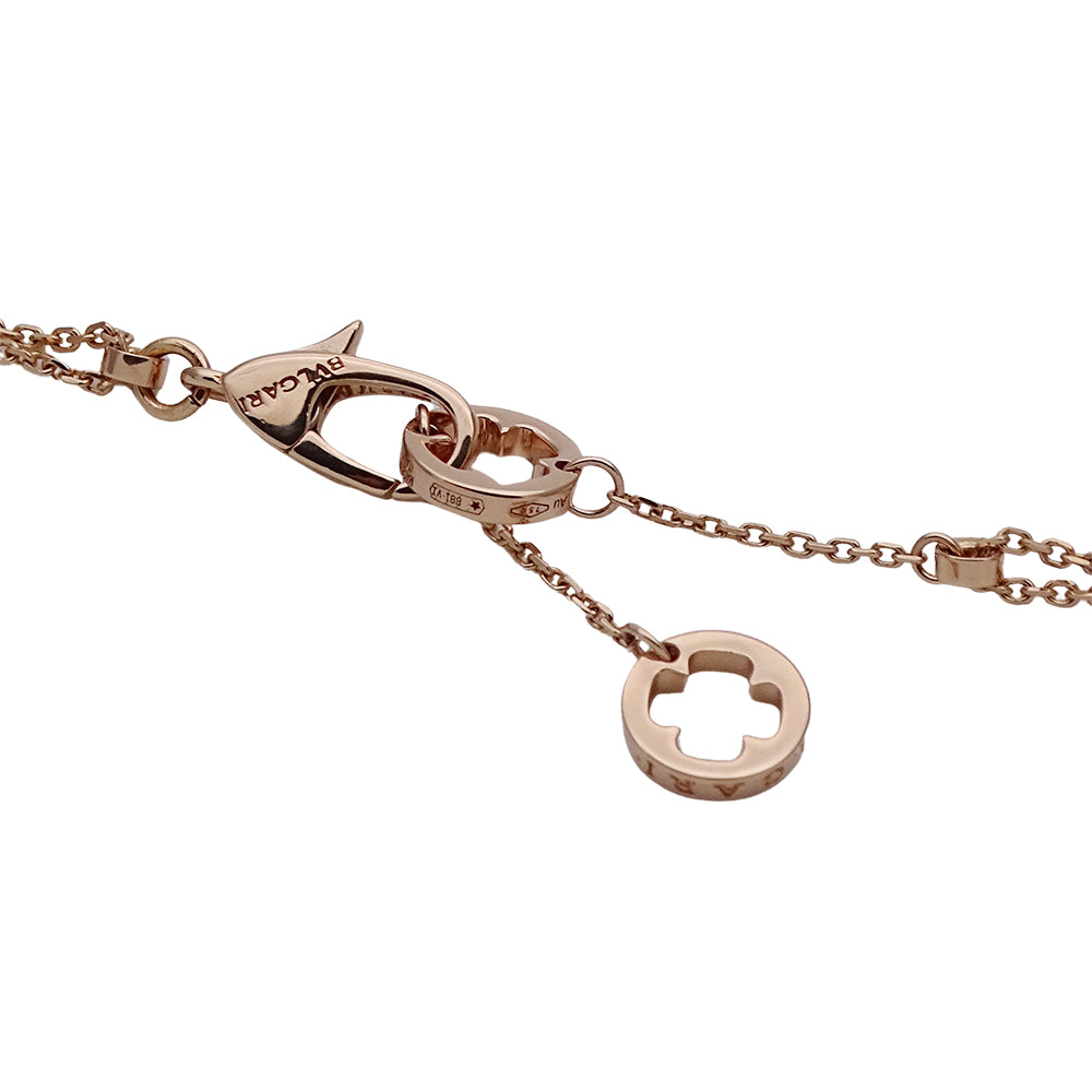 BVLGARI ブルガリ フィオレヴァー ブレスレット 750PG ピンクゴールド ダイヤモンド ML レディース 磨き済み 【中古】