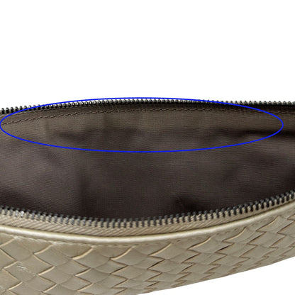 BOTTEGAVENETA ボッテガ・ヴェネタ ポーチ イントレチャート ゴールド レザー レディース 【中古】
