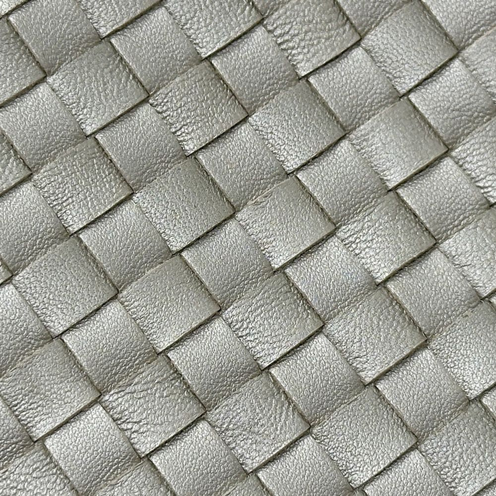 BOTTEGAVENETA ボッテガ・ヴェネタ ポーチ イントレチャート ゴールド レザー レディース 【中古】