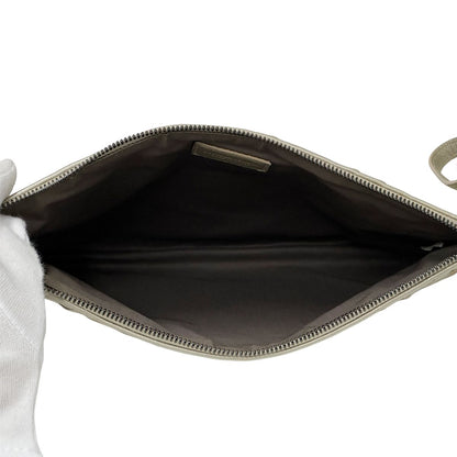 BOTTEGAVENETA ボッテガ・ヴェネタ ポーチ イントレチャート ゴールド レザー レディース 【中古】