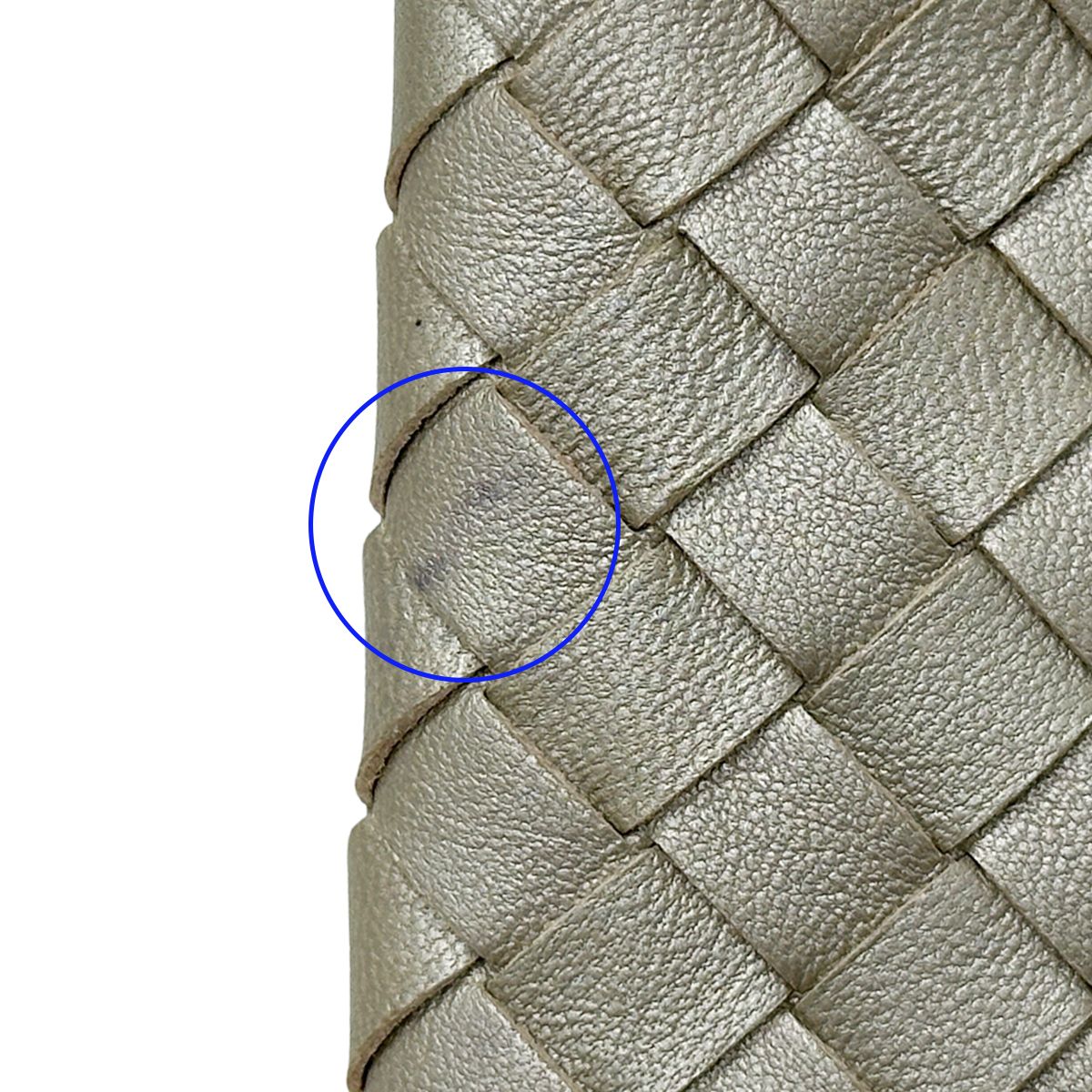 BOTTEGAVENETA ボッテガ・ヴェネタ ポーチ イントレチャート ゴールド レザー レディース 【中古】