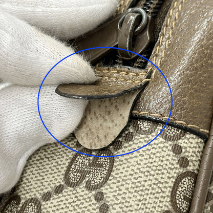 GUCCI グッチ ポーチ シェリー GGプラス ブラウン 89・01 PVC レディース メンズ 【中古】