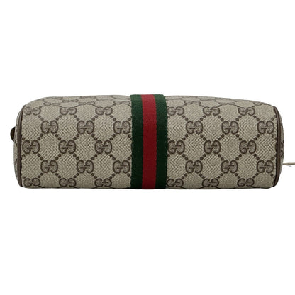 GUCCI グッチ ポーチ シェリー GGプラス ブラウン 89・01 PVC レディース メンズ 【中古】