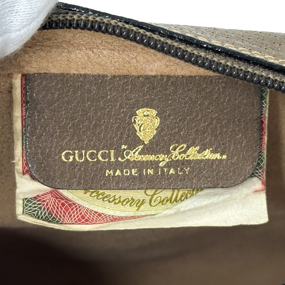 GUCCI グッチ ポーチ シェリー GGプラス ブラウン 89・01 PVC レディース メンズ 【中古】