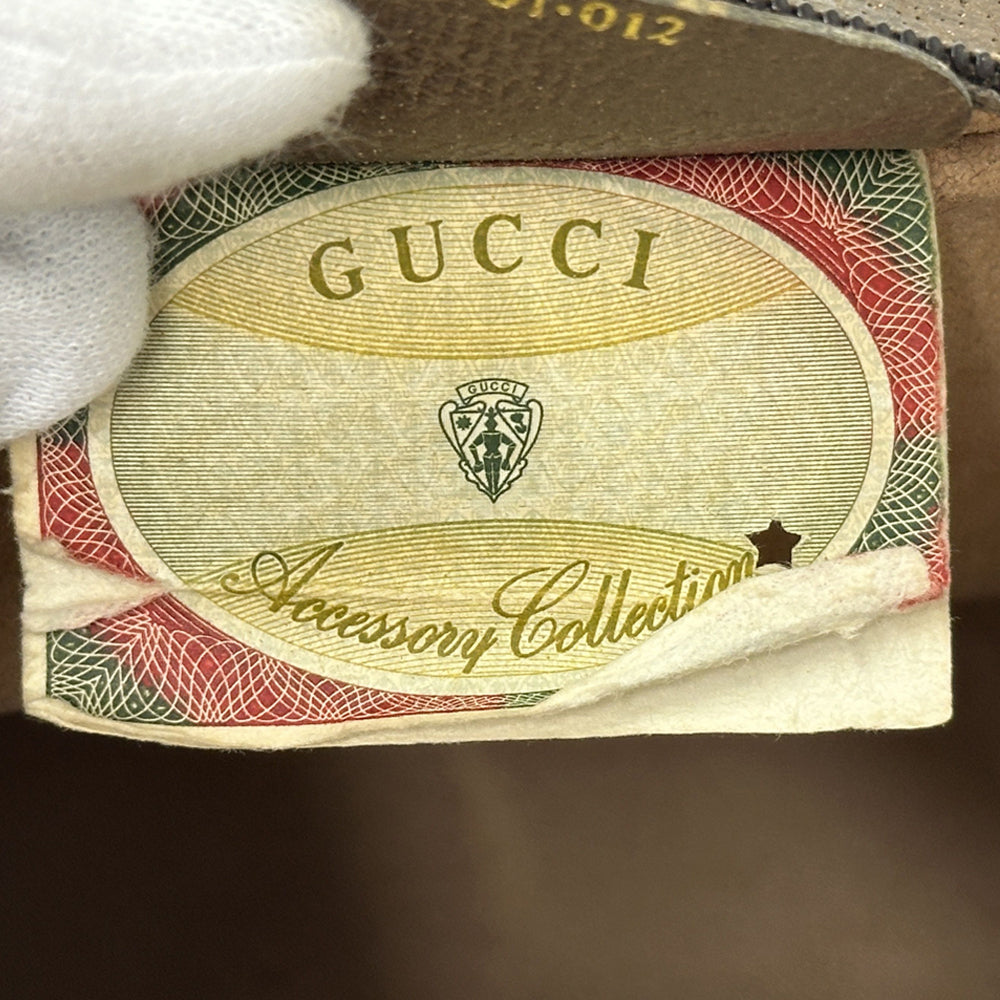 GUCCI グッチ ポーチ シェリー GGプラス ブラウン 89・01 PVC レディース メンズ 【中古】