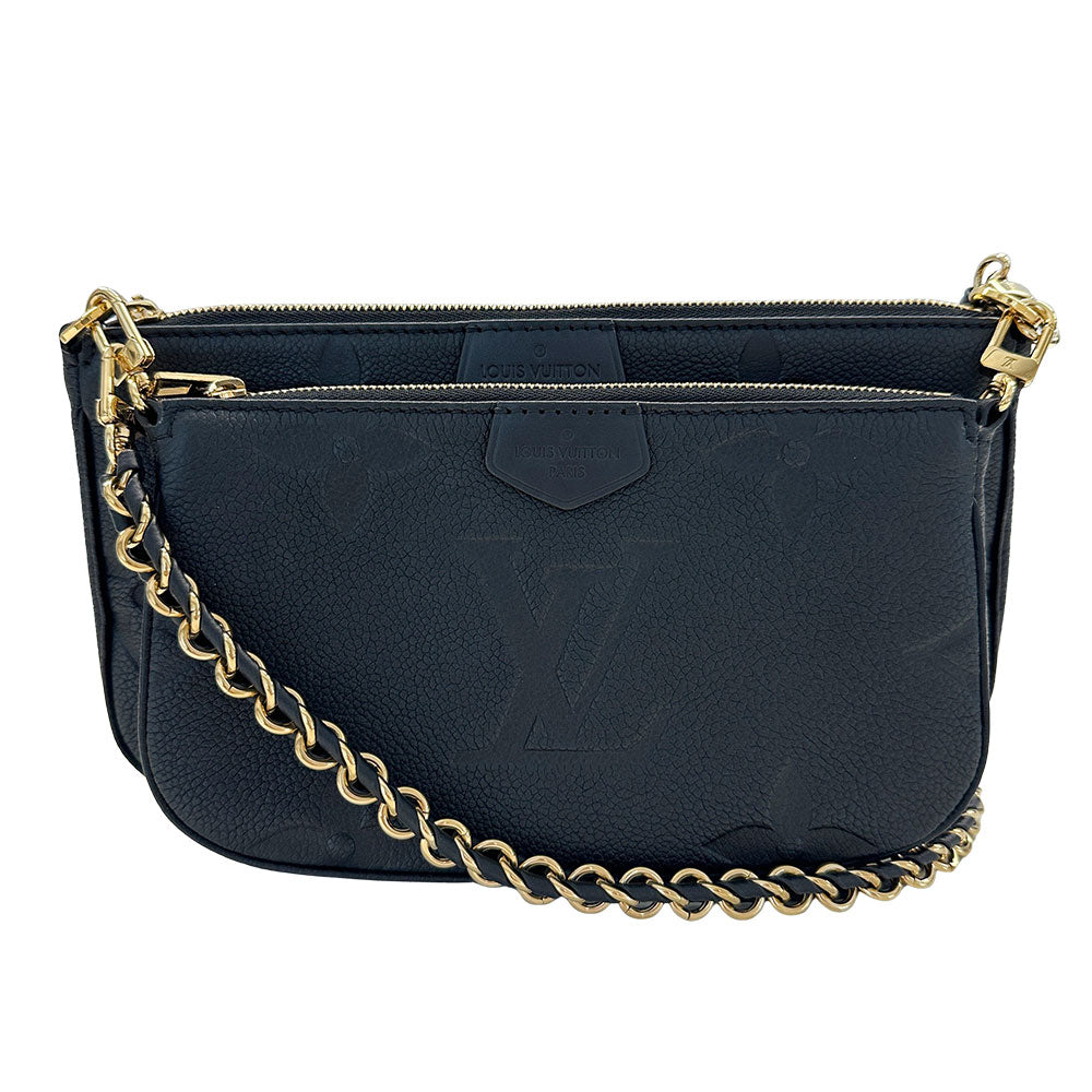 LOUIS VUITTON ルイ・ヴィトン ミュルティ ポシェット アクセソワール 2wayバッグ モノグラム アンプラント ノワール M80399 モノグラムアンプラント レディース 【中古】