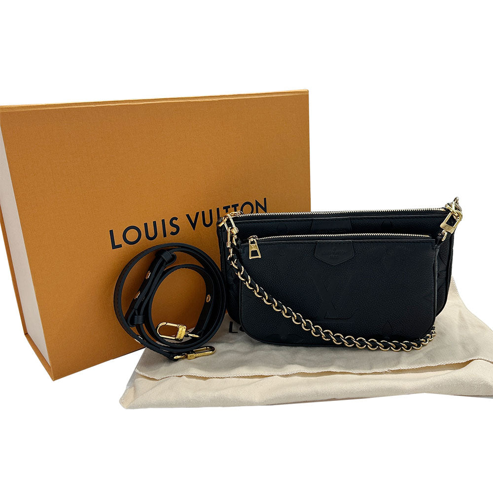 LOUIS VUITTON ルイ・ヴィトン ミュルティ ポシェット アクセソワール 2wayバッグ モノグラム アンプラント ノワール M80399 モノグラムアンプラント レディース 【中古】