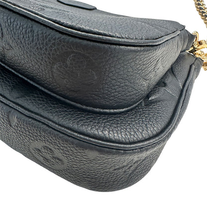 LOUIS VUITTON ルイ・ヴィトン ミュルティ ポシェット アクセソワール 2wayバッグ モノグラム アンプラント ノワール M80399 モノグラムアンプラント レディース 【中古】