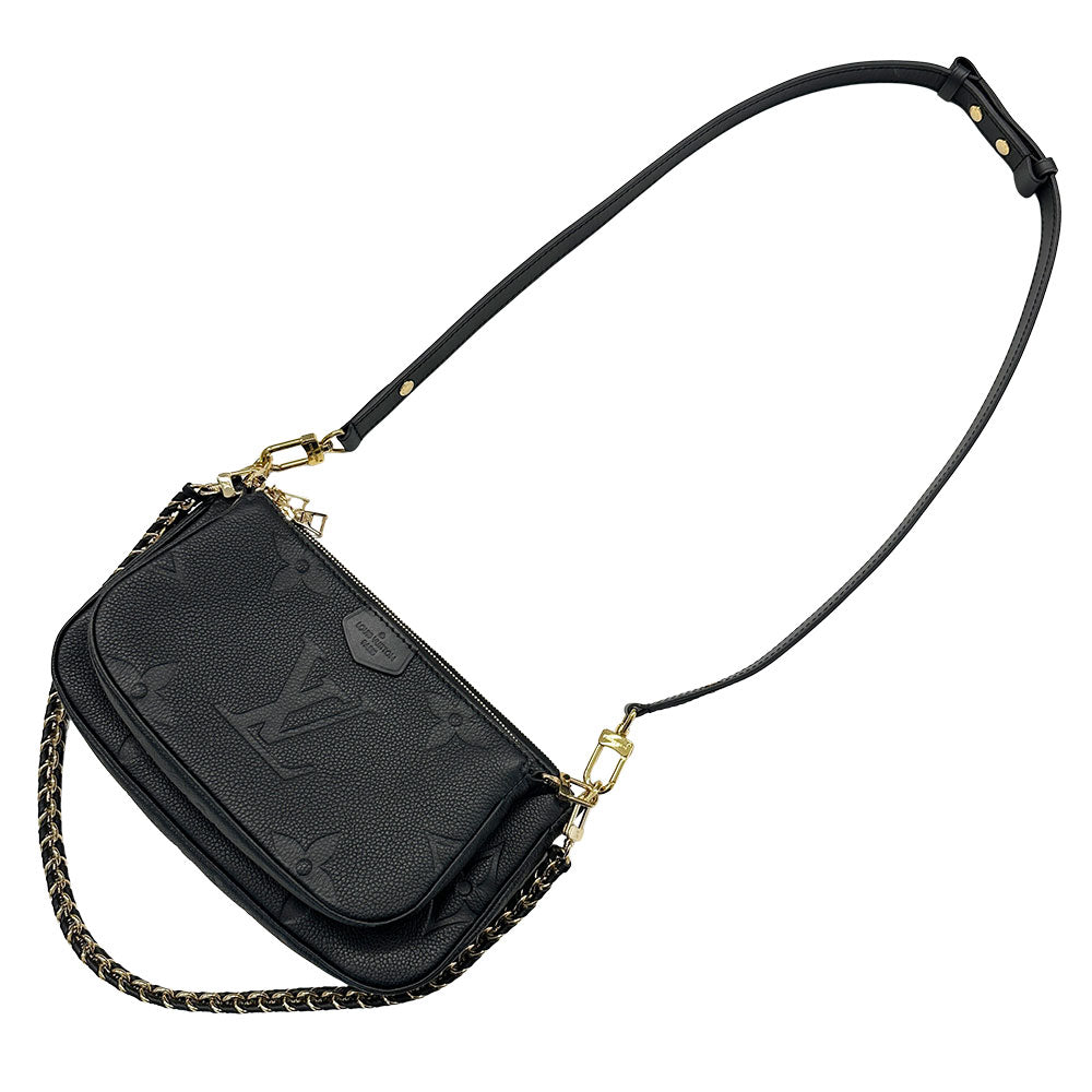 LOUIS VUITTON ルイ・ヴィトン ミュルティ ポシェット アクセソワール 2wayバッグ モノグラム アンプラント ノワール M80399 モノグラムアンプラント レディース 【中古】