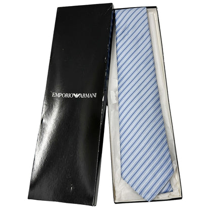 Emporio Armani エンポリオ・アルマーニ ネクタイ ブルー シルク メンズ 【中古】