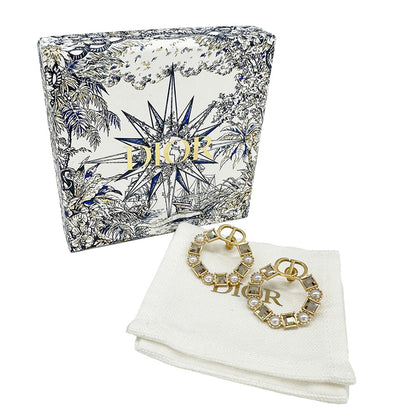 Dior ディオール ピアス フェイクパール ゴールド レディース 【中古】