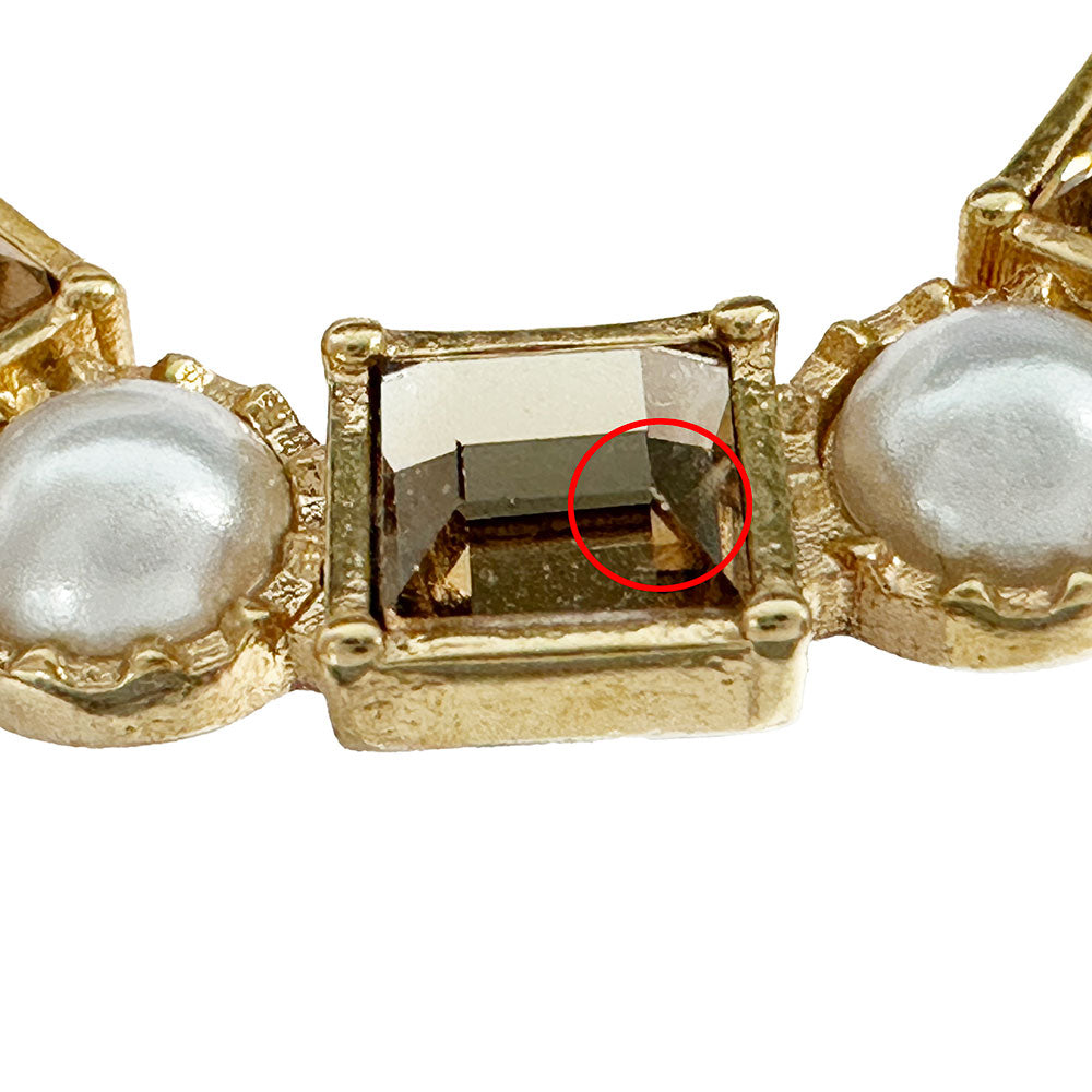 Dior ディオール ピアス フェイクパール ゴールド レディース 【中古】