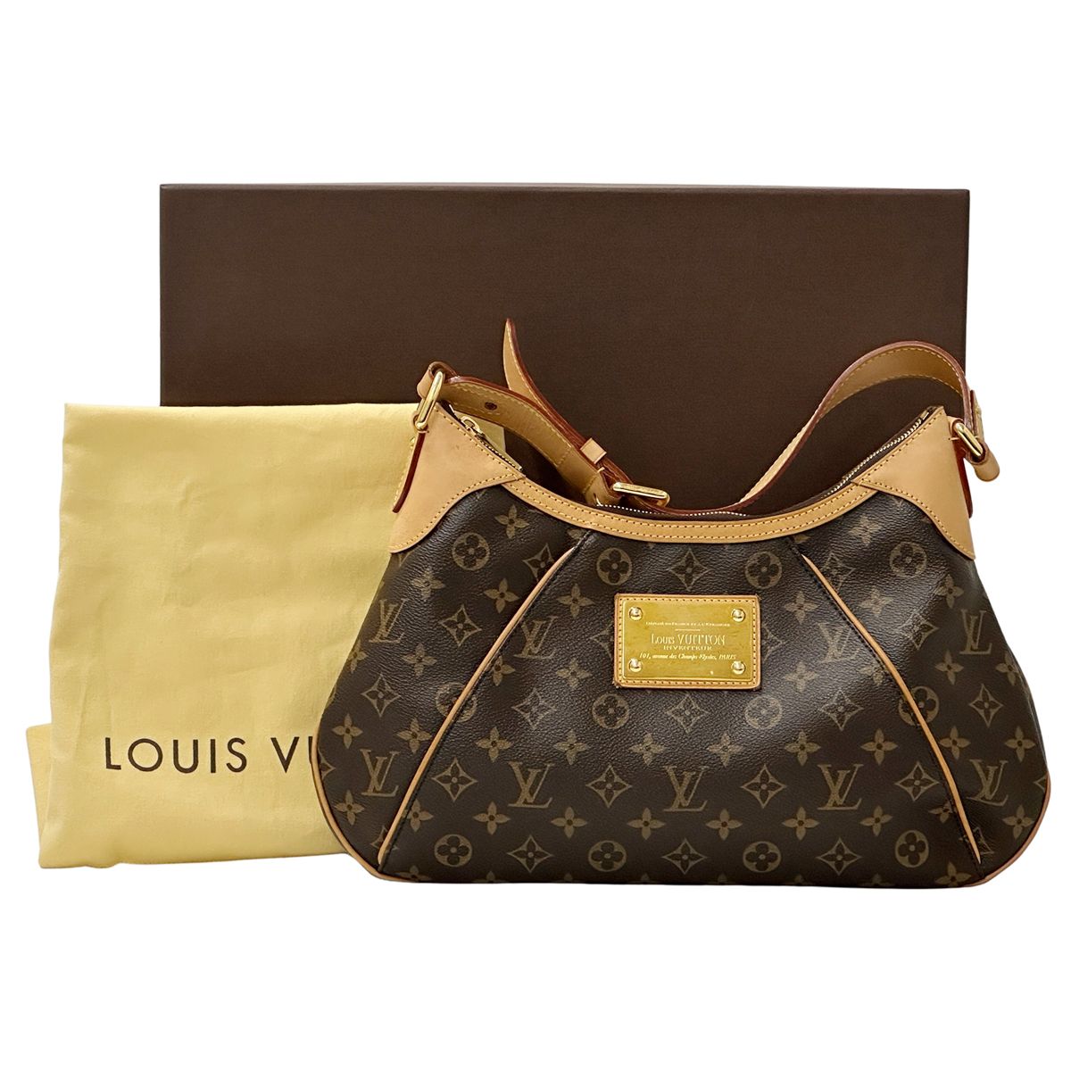 LOUIS VUITTON ルイ・ヴィトン テムズ GM ショルダーバッグ モノグラム ブラウン M56383 モノグラムキャンバス レディース 【中古】