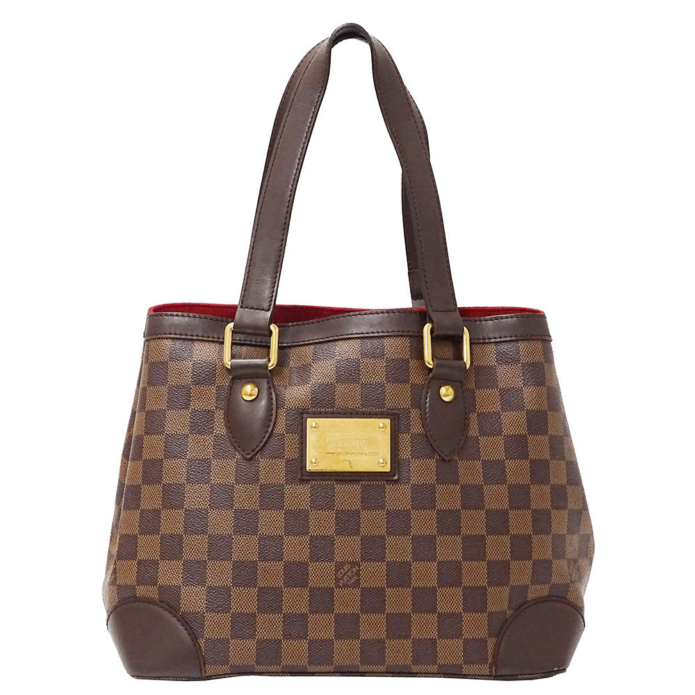 LOUIS VUITTON ルイ・ヴィトン ハムステッドMM トートバッグ ダミエ ブラウン N51204 ダミエキャンバス レディース 【中古】