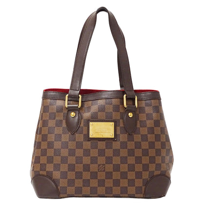 LOUIS VUITTON ルイ・ヴィトン ハムステッドMM トートバッグ ダミエ ブラウン N51204 ダミエキャンバス レディース 【中古】