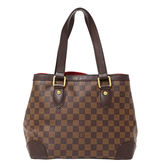 LOUIS VUITTON ルイ・ヴィトン ハムステッドMM トートバッグ ダミエ ブラウン N51204 ダミエキャンバス レディース 【中古】