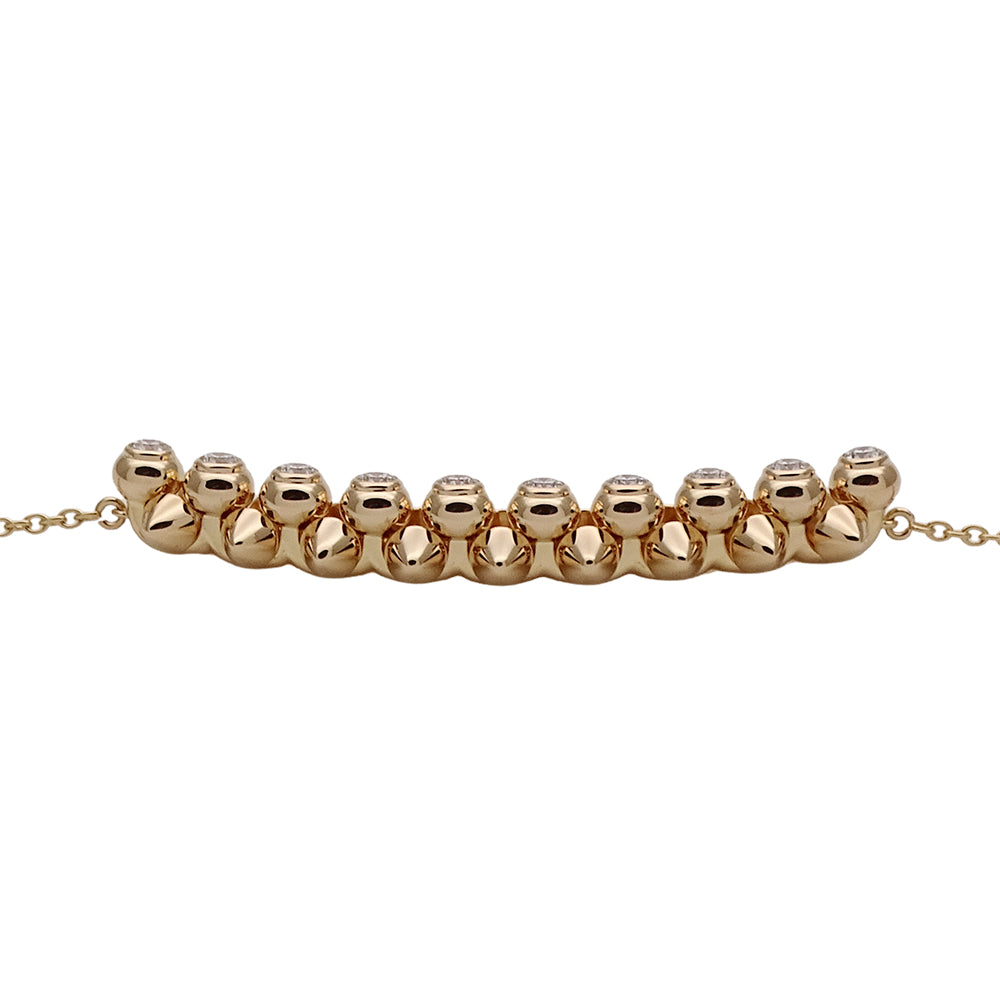 Cartier カルティエ クラッシュ ドゥ カルティエ ネックレス 750PG ピンクゴールド ダイヤモンド レディース 磨き済み 【中古】