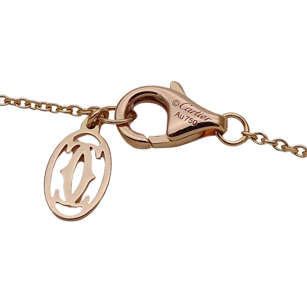 Cartier カルティエ クラッシュ ドゥ カルティエ ネックレス 750PG ピンクゴールド ダイヤモンド レディース 磨き済み 【中古】
