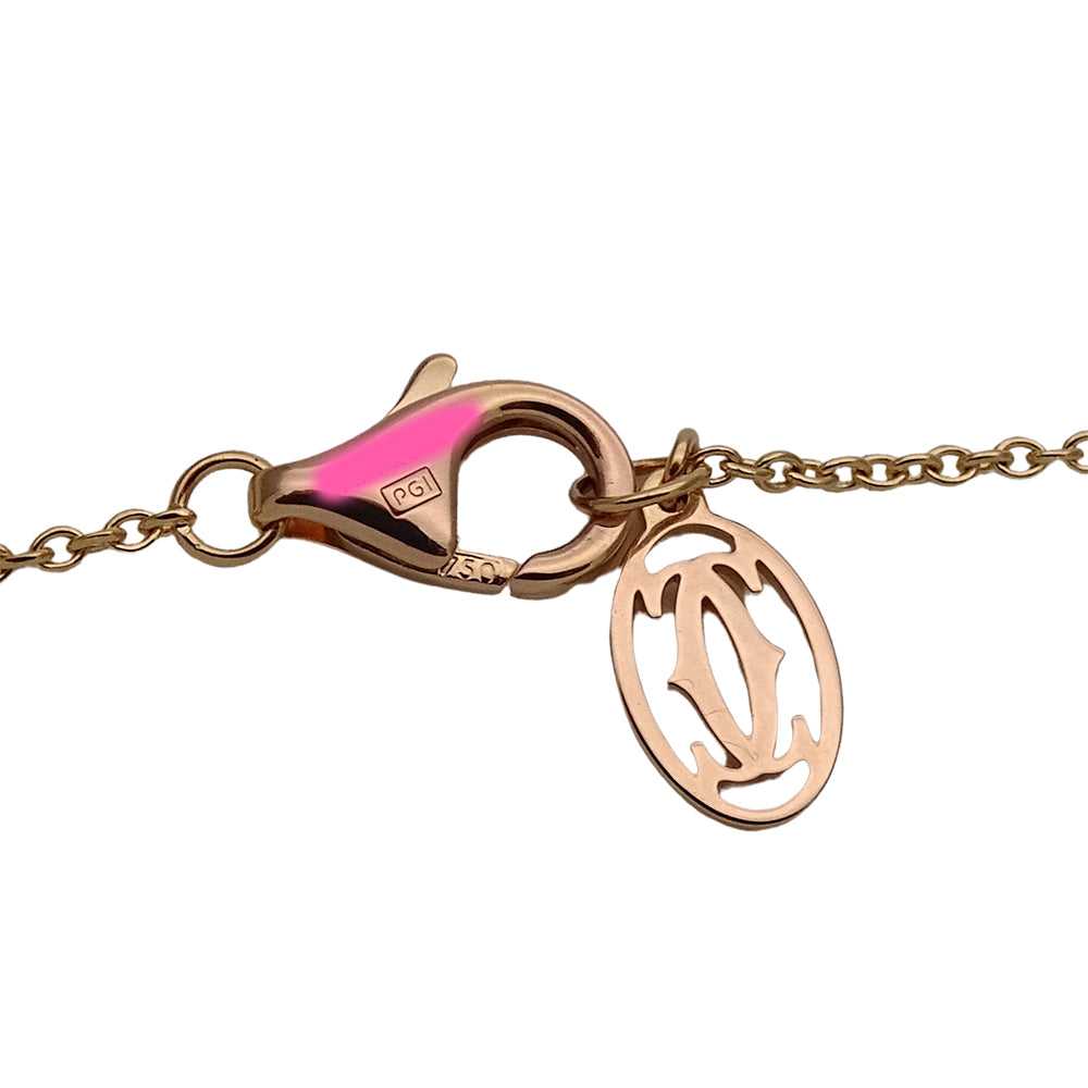 Cartier カルティエ クラッシュ ドゥ カルティエ ネックレス 750PG ピンクゴールド ダイヤモンド レディース 磨き済み 【中古】