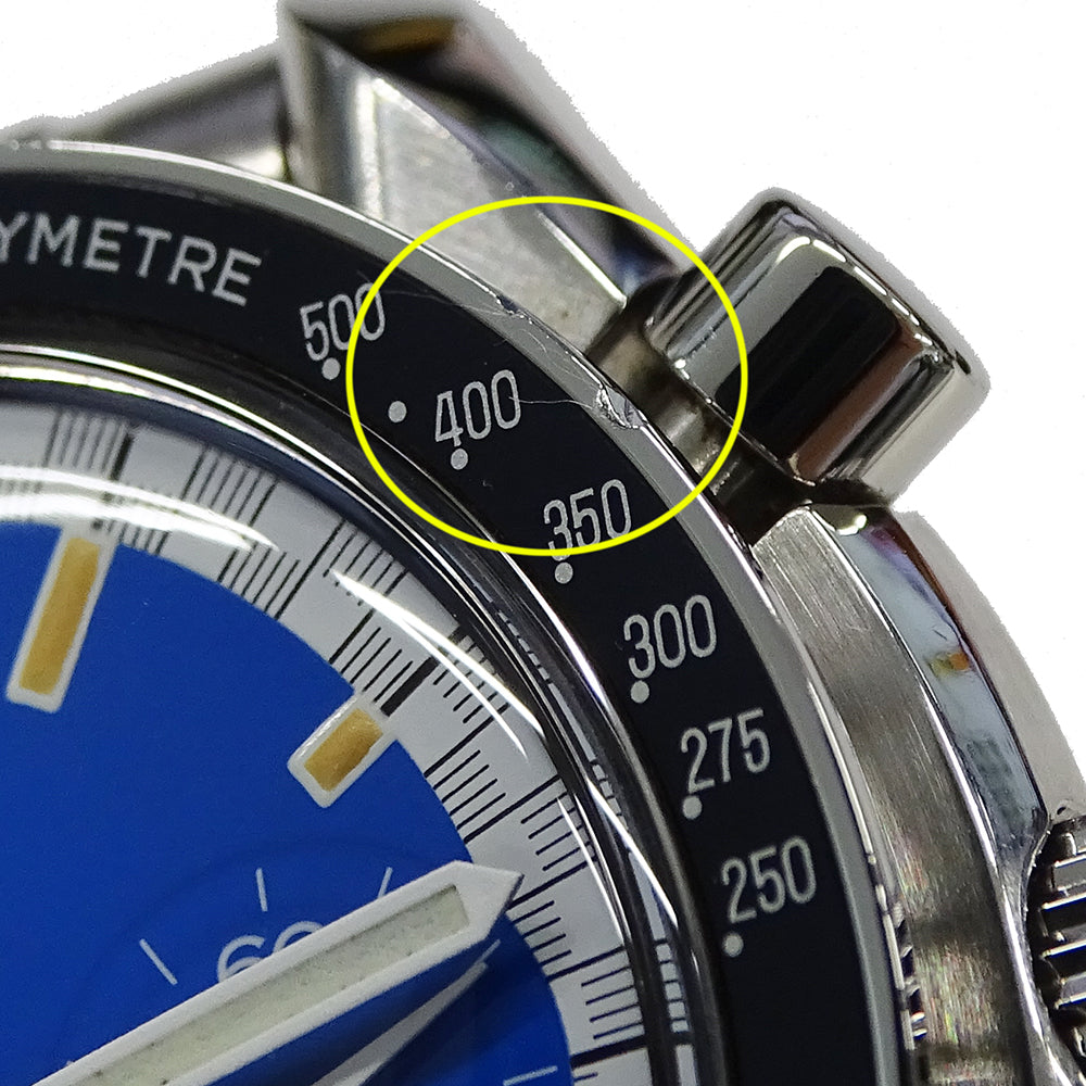 OMEGA オメガ スピードマスター レーシング ミハエル・シューマッハ 3510.80 メンズ 腕時計 自動巻き AT ステンレス SS ブルー 磨き済み 【中古】