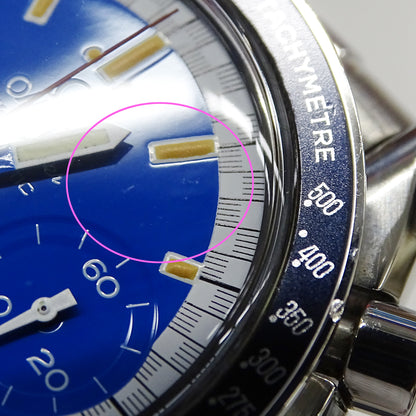 OMEGA オメガ スピードマスター レーシング ミハエル・シューマッハ 3510.80 メンズ 腕時計 自動巻き AT ステンレス SS ブルー 磨き済み 【中古】