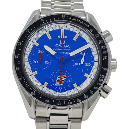 OMEGA オメガ スピードマスター レーシング ミハエル・シューマッハ 3510.80 メンズ 腕時計 自動巻き AT ステンレス SS ブルー 磨き済み 【中古】