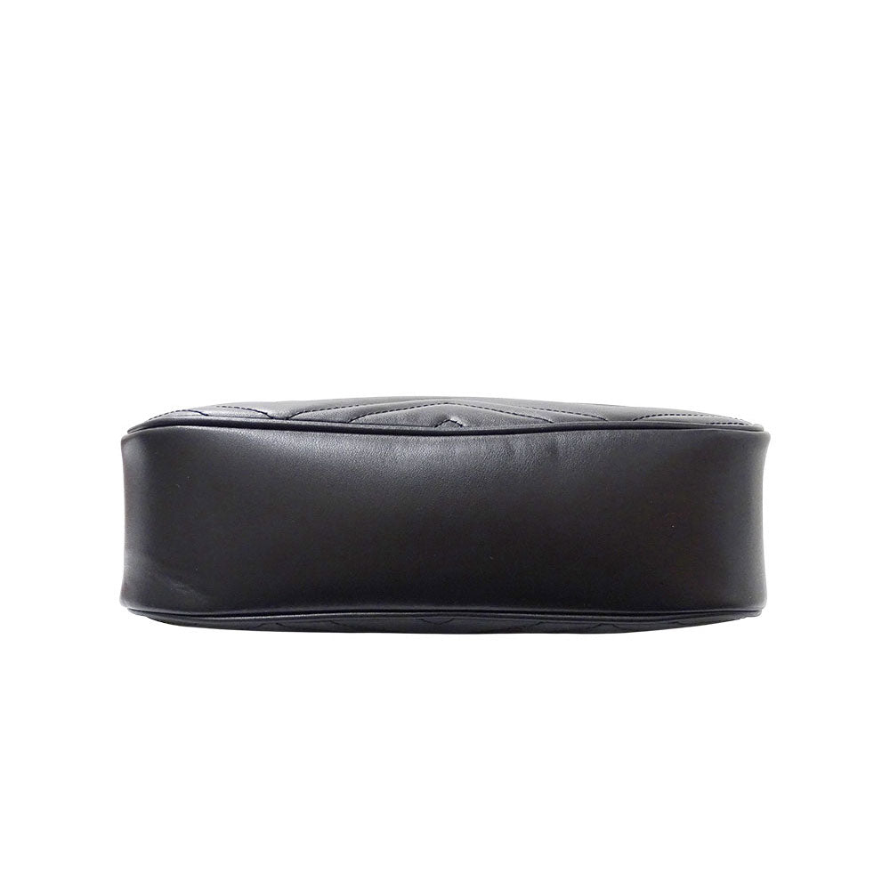 GUCCI グッチ スモール カメラバッグ ショルダーバッグ GGマーモント ブラック 447632 レザー レディース 【中古】
