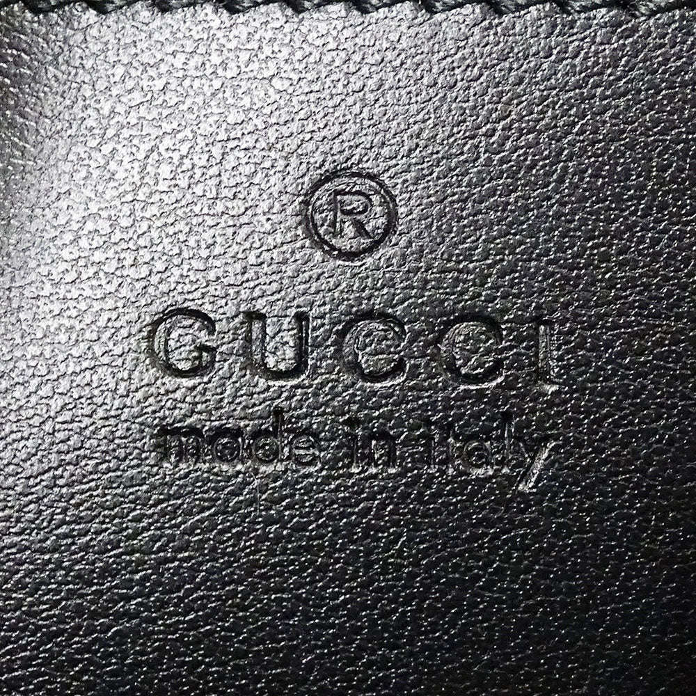 GUCCI グッチ スモール カメラバッグ ショルダーバッグ GGマーモント ブラック 447632 レザー レディース 【中古】